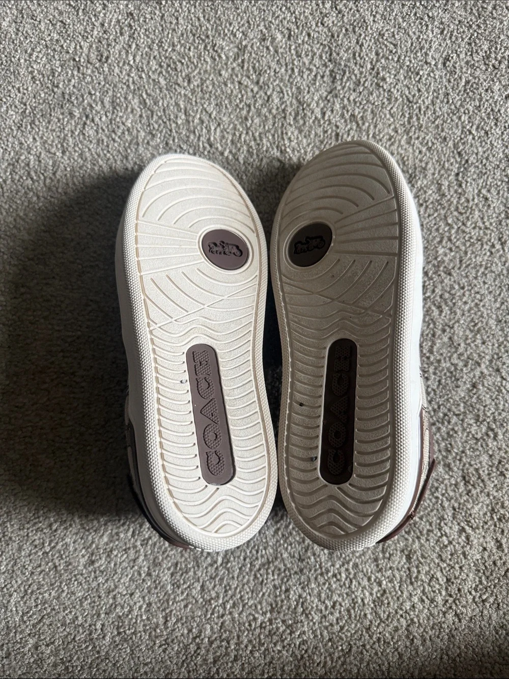 Coach Signature Slip-On Moccasins in Brown and Tan